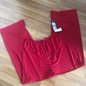NWT Anne Klein Red Beach Coverup pants